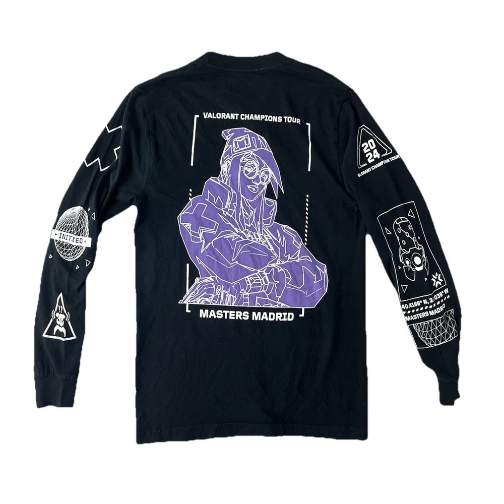 Valorant Champions Tour T Shirt Riot Games Masters Madrid Long Sleeve Men's S